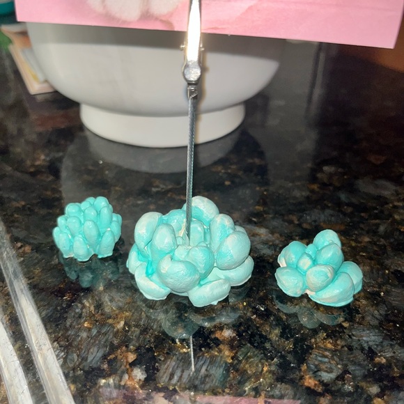 Cute Succulent photo/ card table holder - Picture 2 of 8